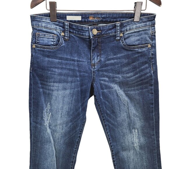 Kut From the Kloth Boyfriend‎ Jeans Women's Size 8 Distressed Denim KFTK - Picture 3 of 9
